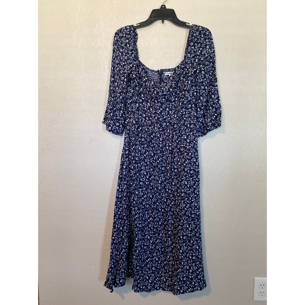 Reformation Inori Midi Floral Dress in Twilight SZ 8 - Picture 2 of 11